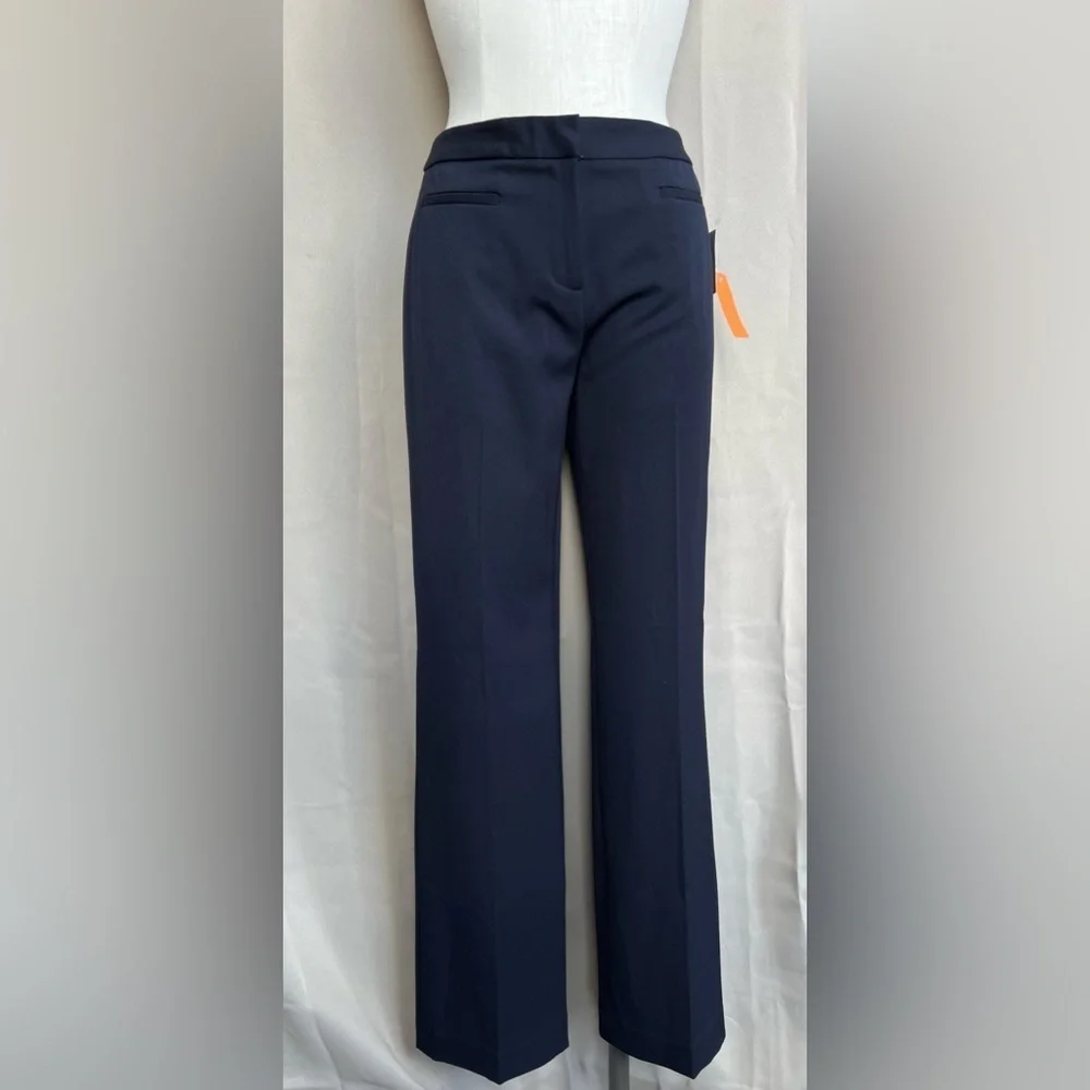 NWT Liz Claiborne Dark Navy Straight Leg Slacks